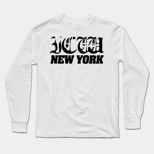 ICW New York Black Logo Long Sleeve T-Shirt by FutureIsNow